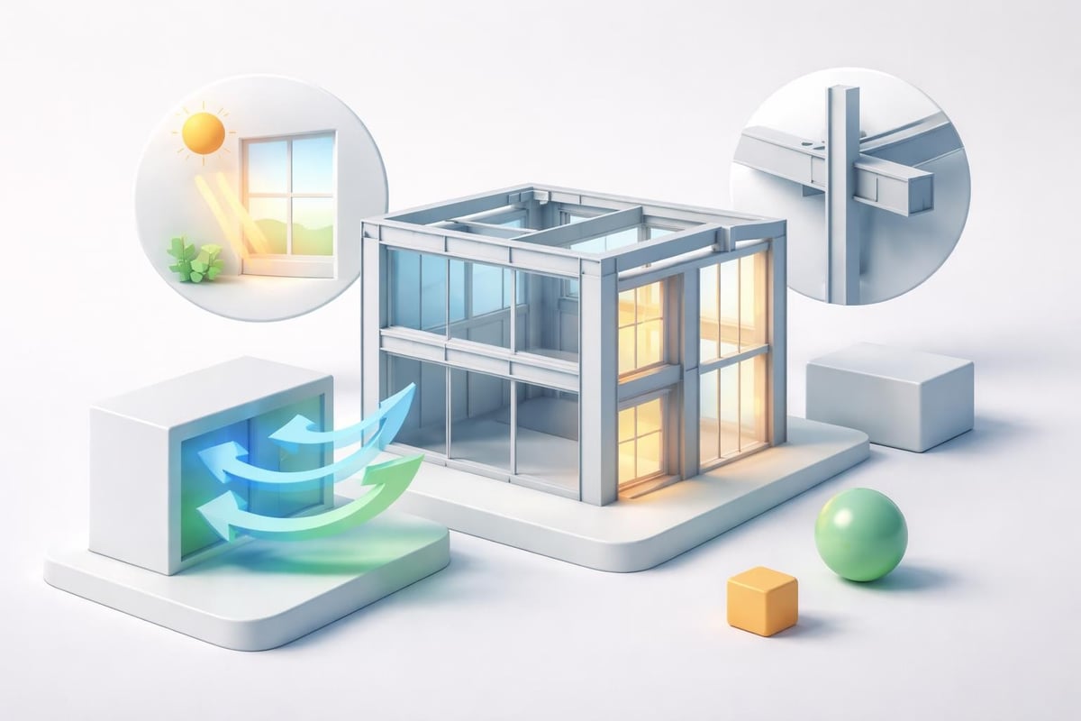 Steel building window placement