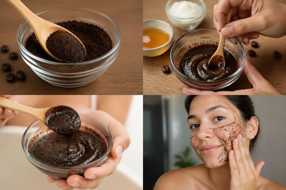 Coffee facial preparation