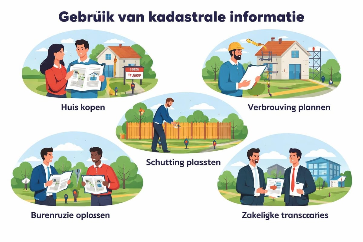 Verschillende toepassingen kadastergegevens