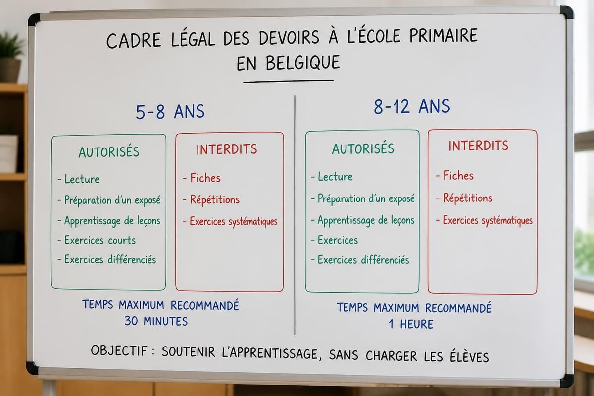 Cadre légal devoirs Belgique
