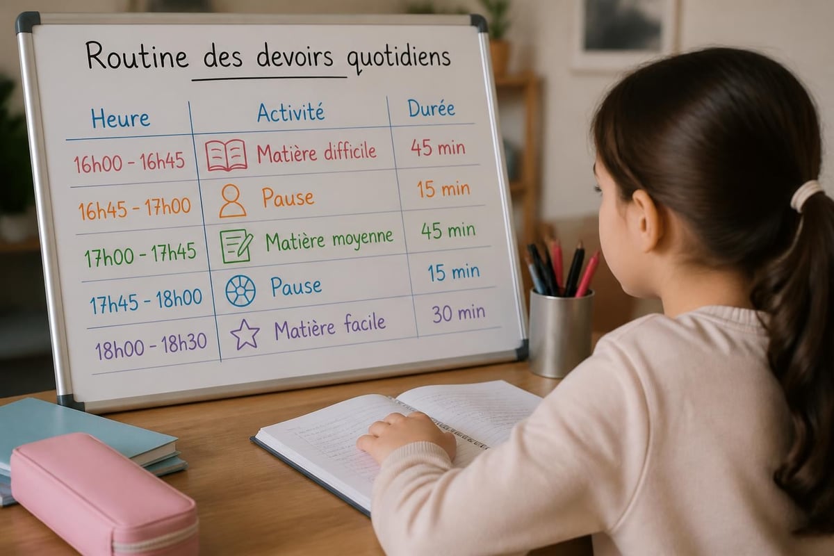 Organisation devoirs enfants