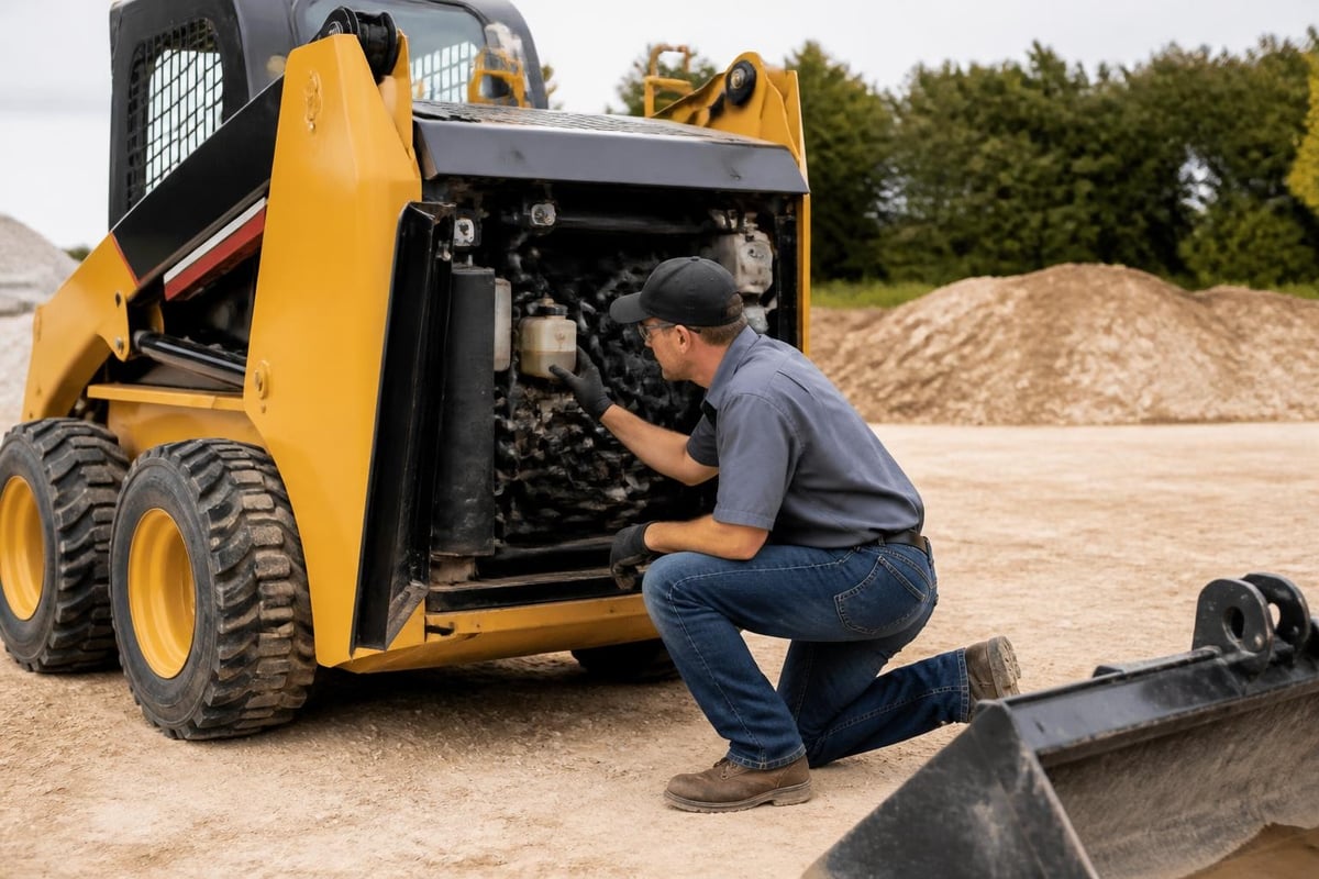 Daily skid steer inspection routine