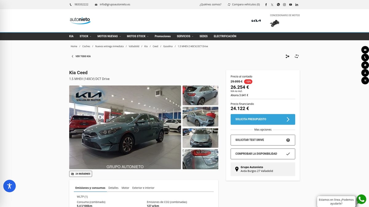 7 Melhores Opções de Carro a Gasolina em 2025 - Kia Ceed 1.5 MHEV (140CV) DCT Drive