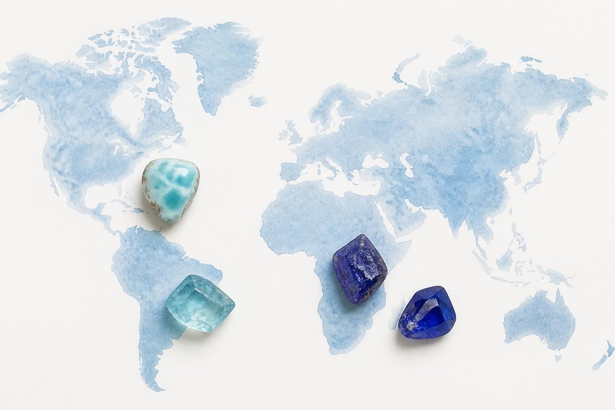 Global blue gemstone sources