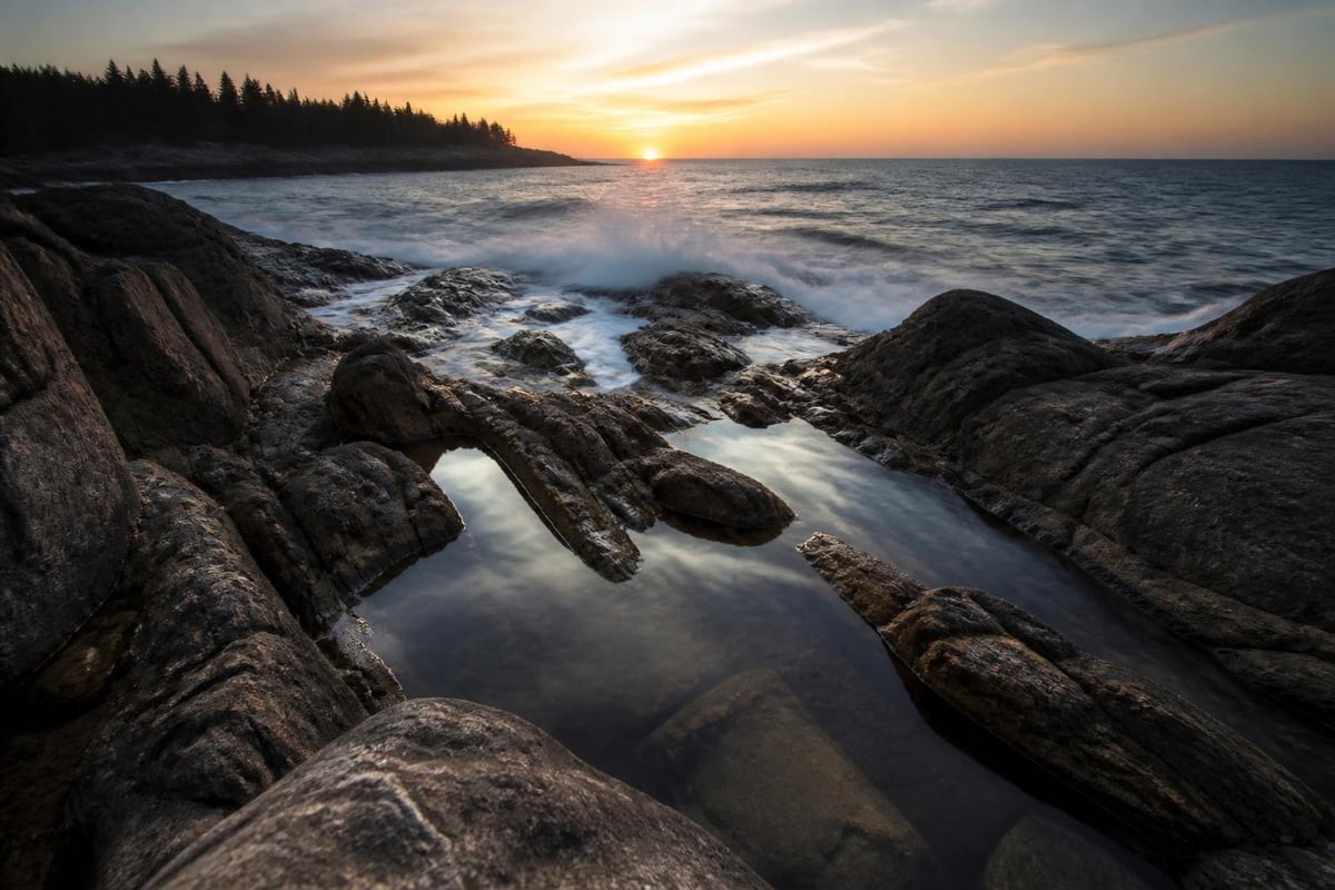 Photography composition techniques for rocky beaches