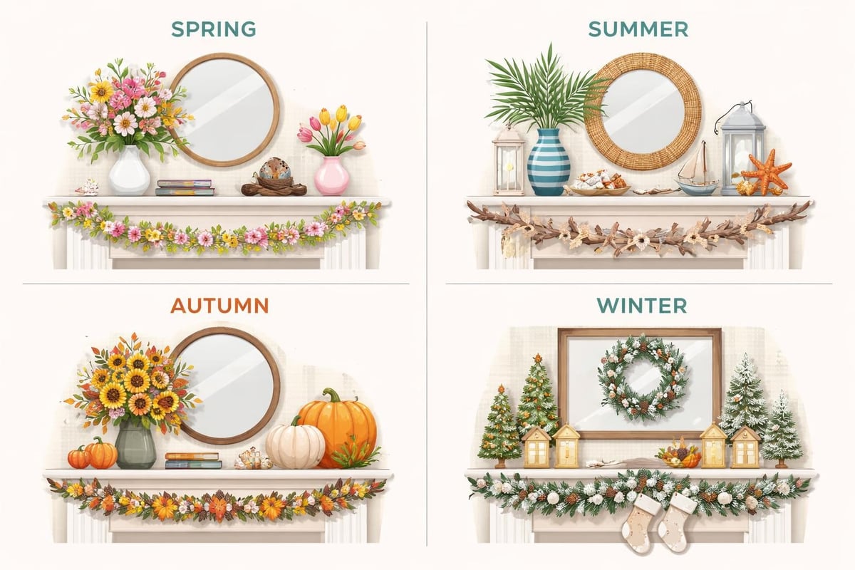 Seasonal home decoration transition