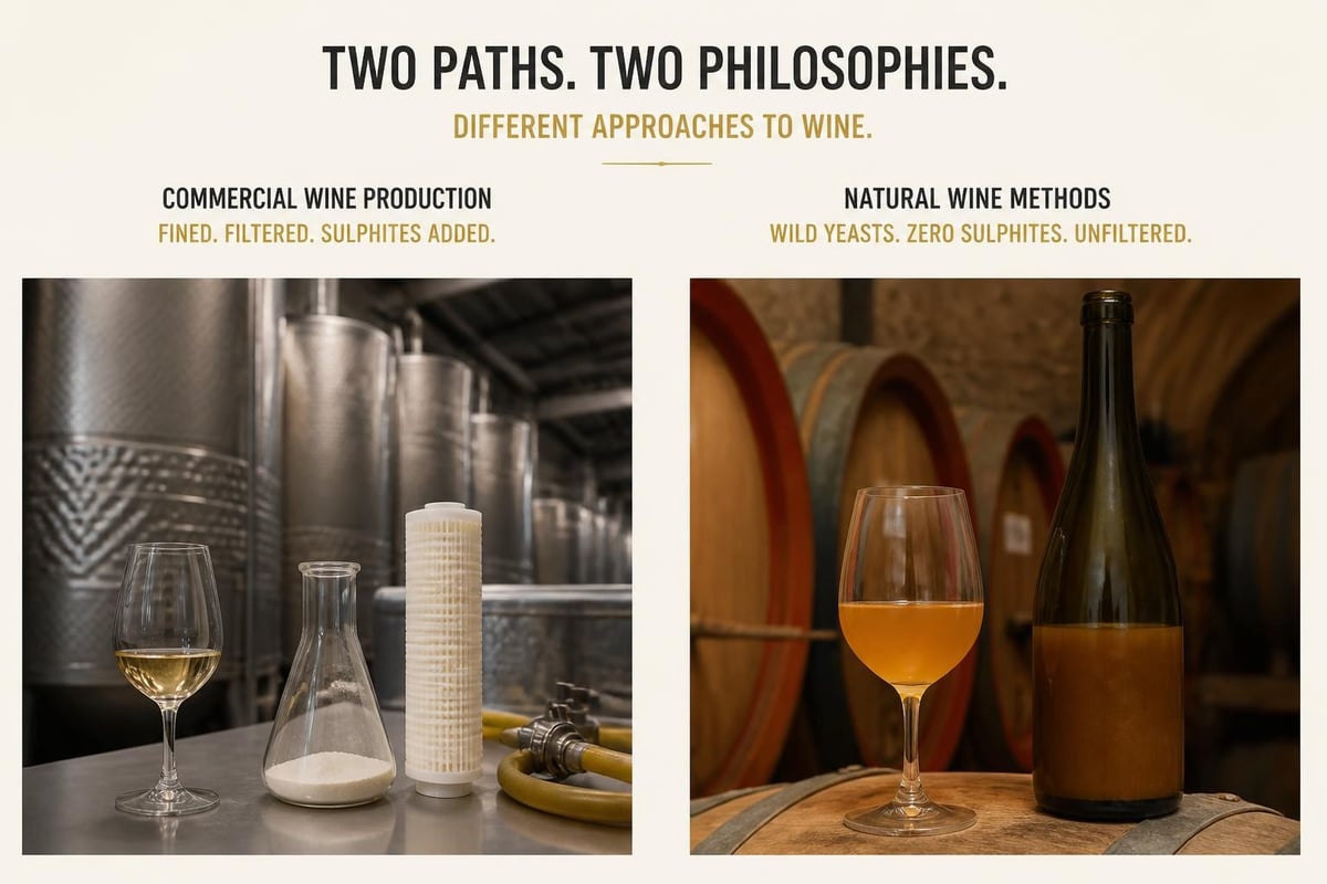 Natural wine characteristics comparison