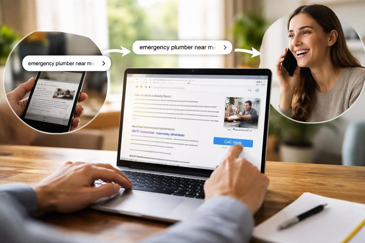 Search intent to conversion funnel