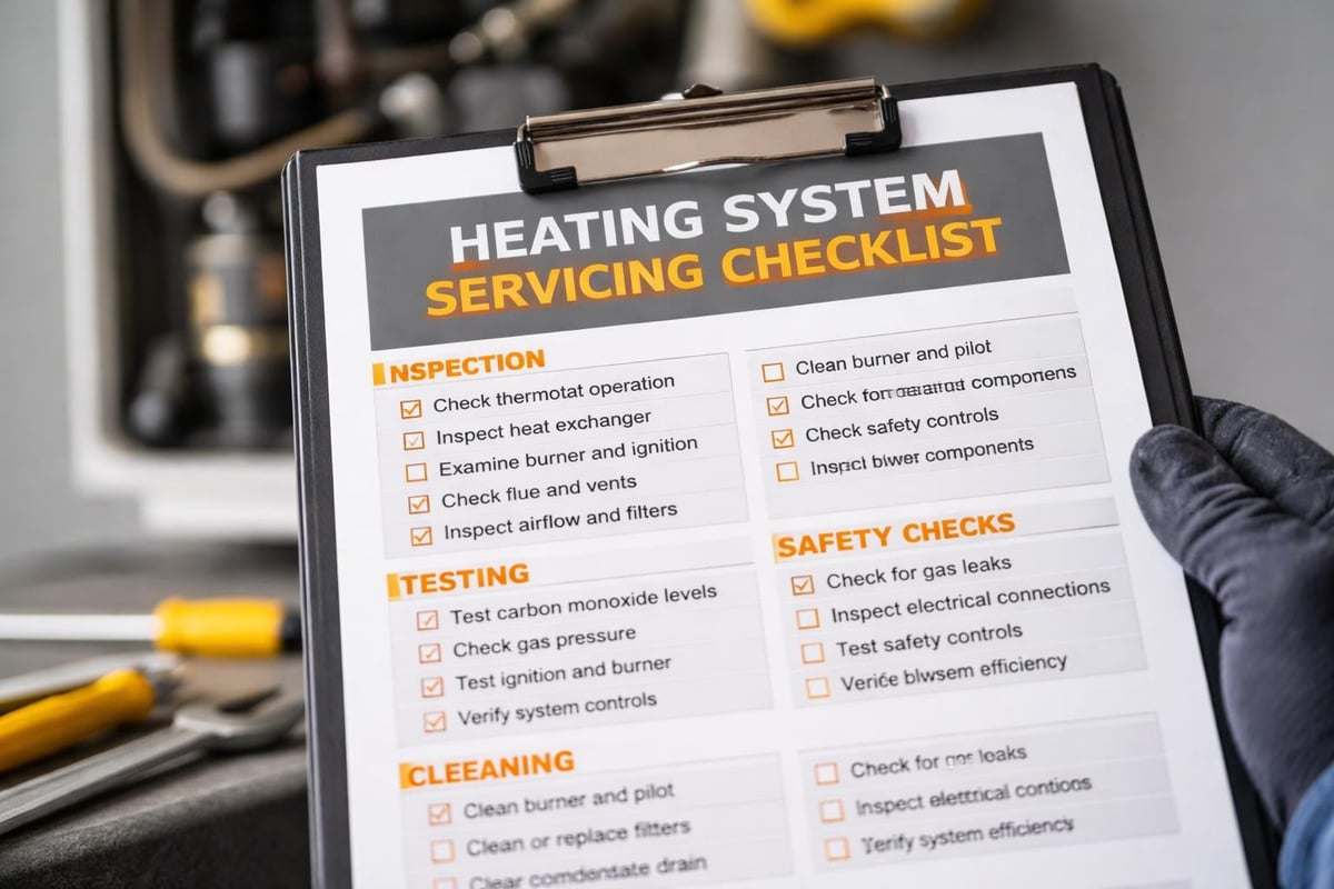 Heating service checklist