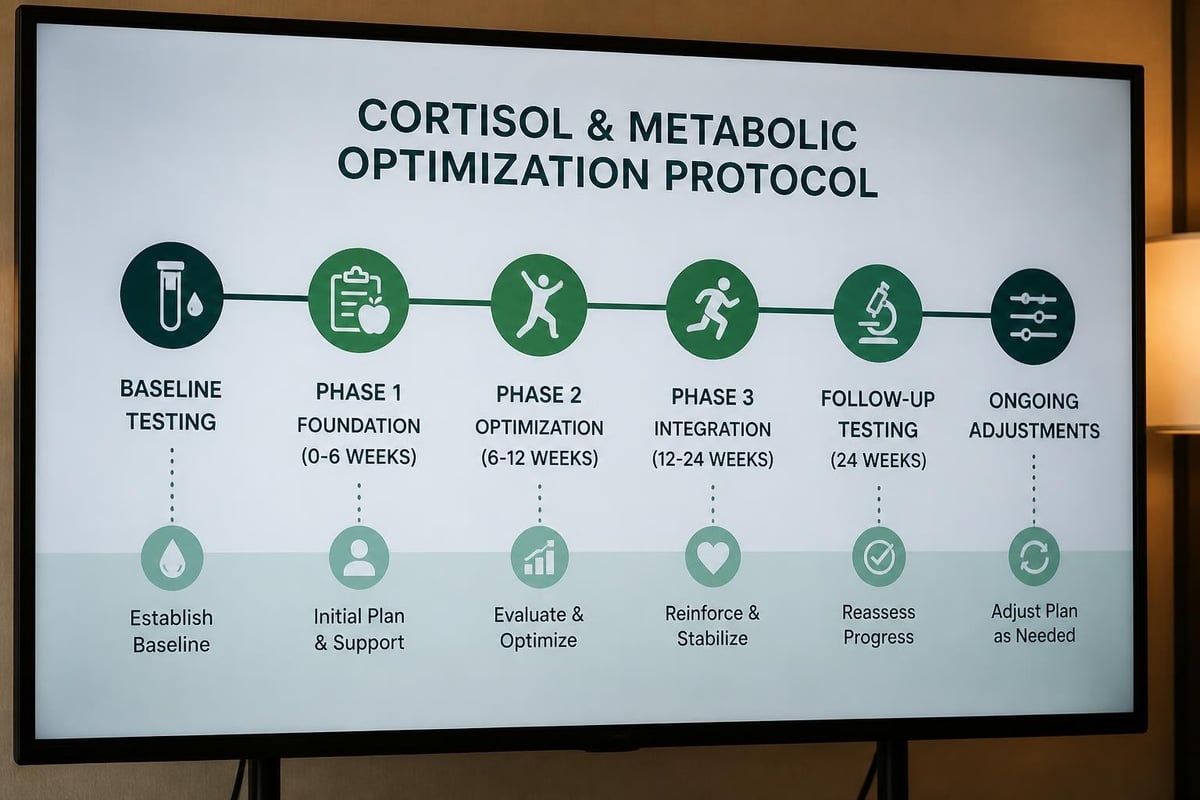 Longitudinal protocol for cortisol belly management