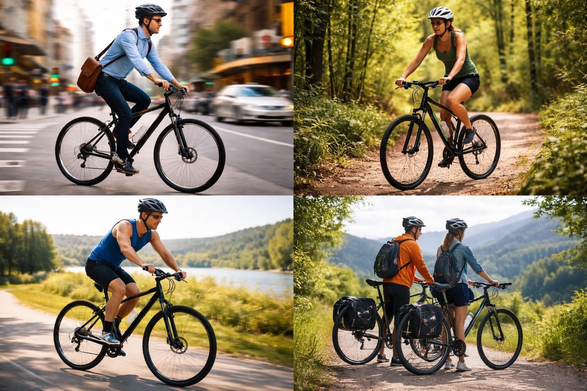 Hybrid cycling versatility across terrains