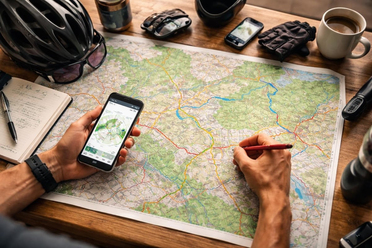 Hybrid cycling route planning