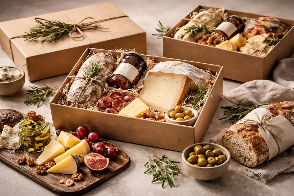 Käsegeschenk präsentieren