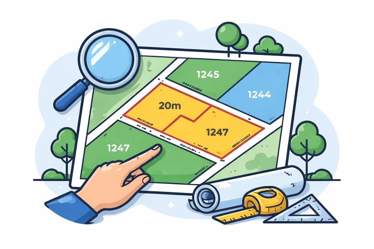 Kadastrale perceelkaart met grenzen