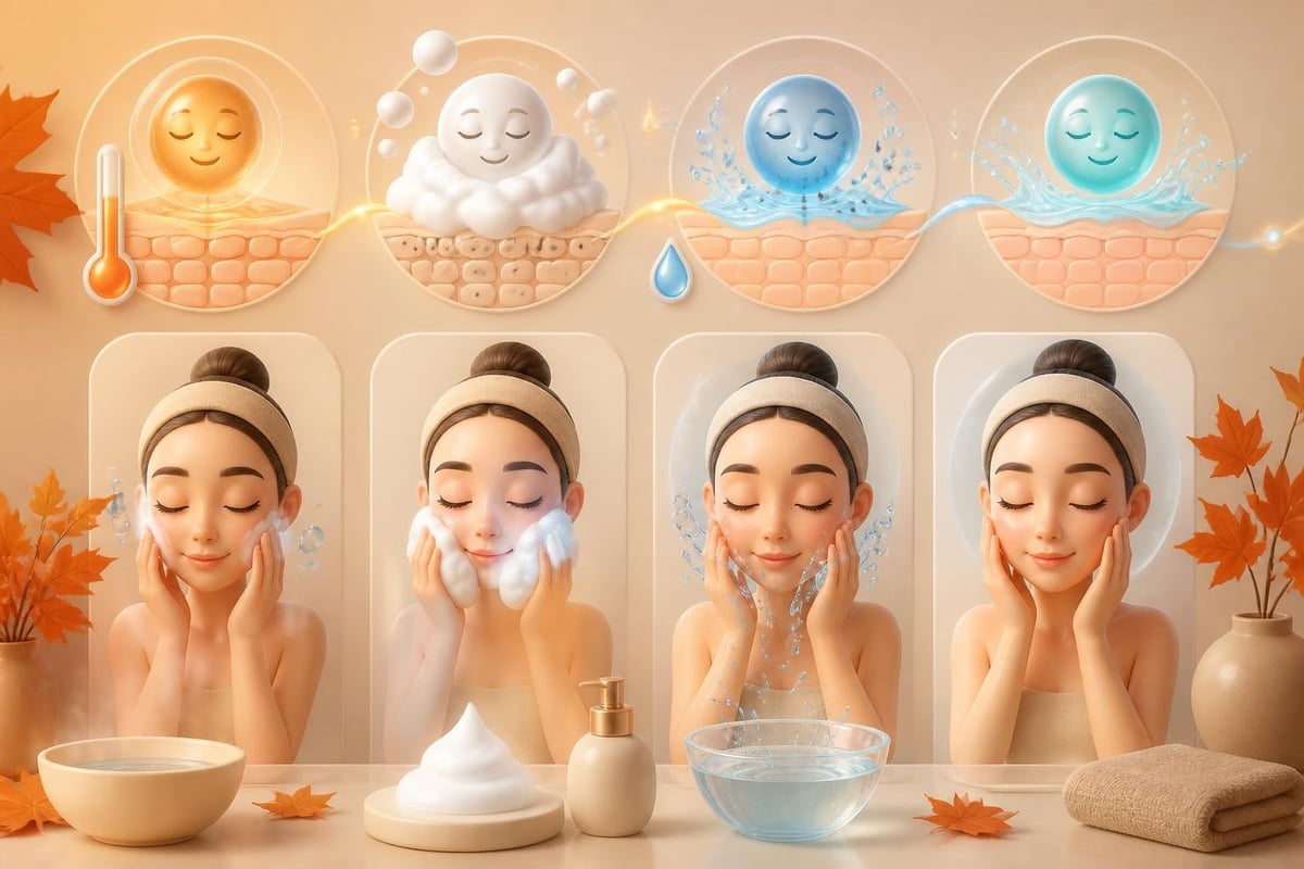秋の洗顔手順