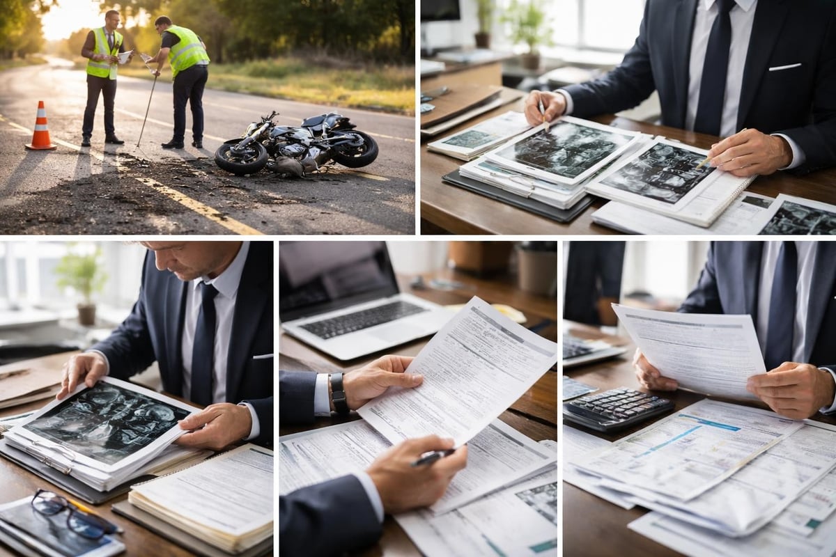 Motorcycle accident case evaluation process
