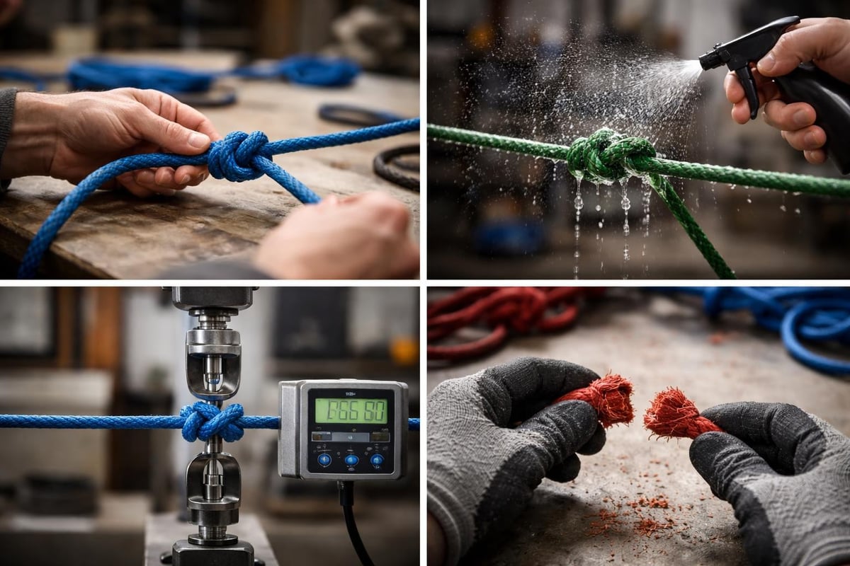 Knot strength testing procedure