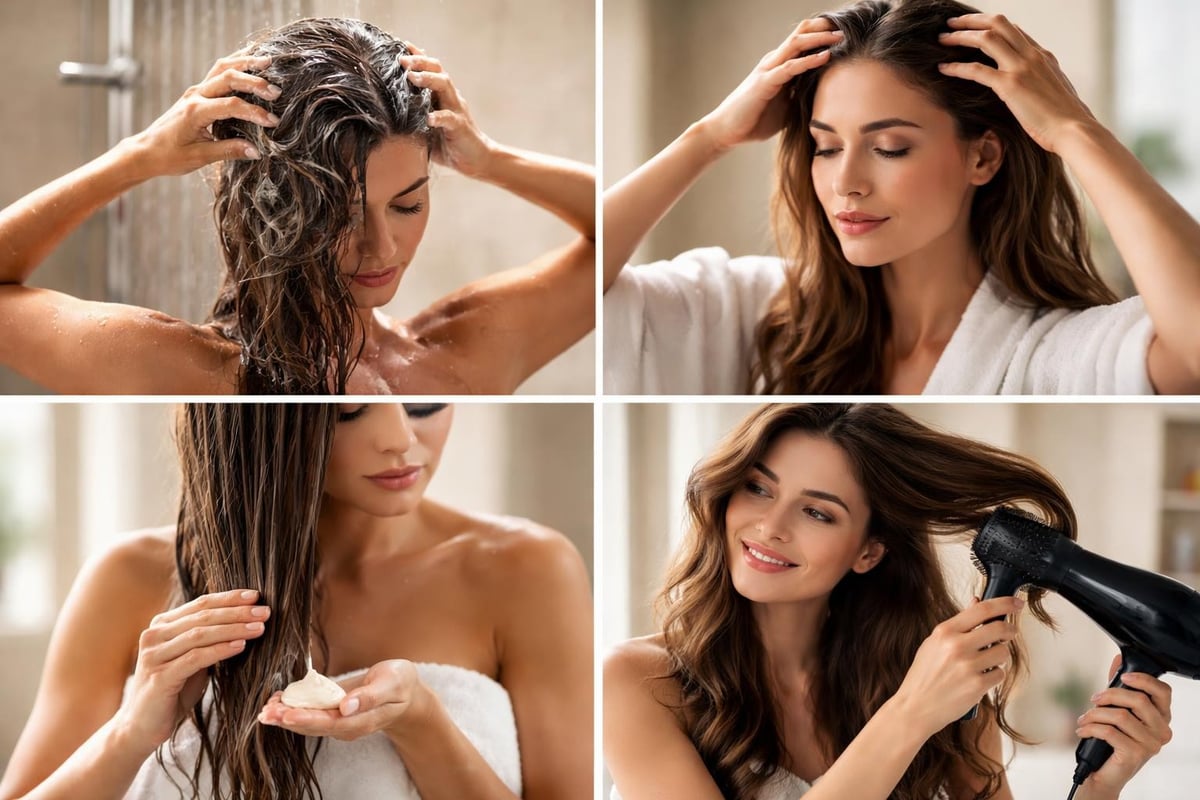 Hair care routine steps
