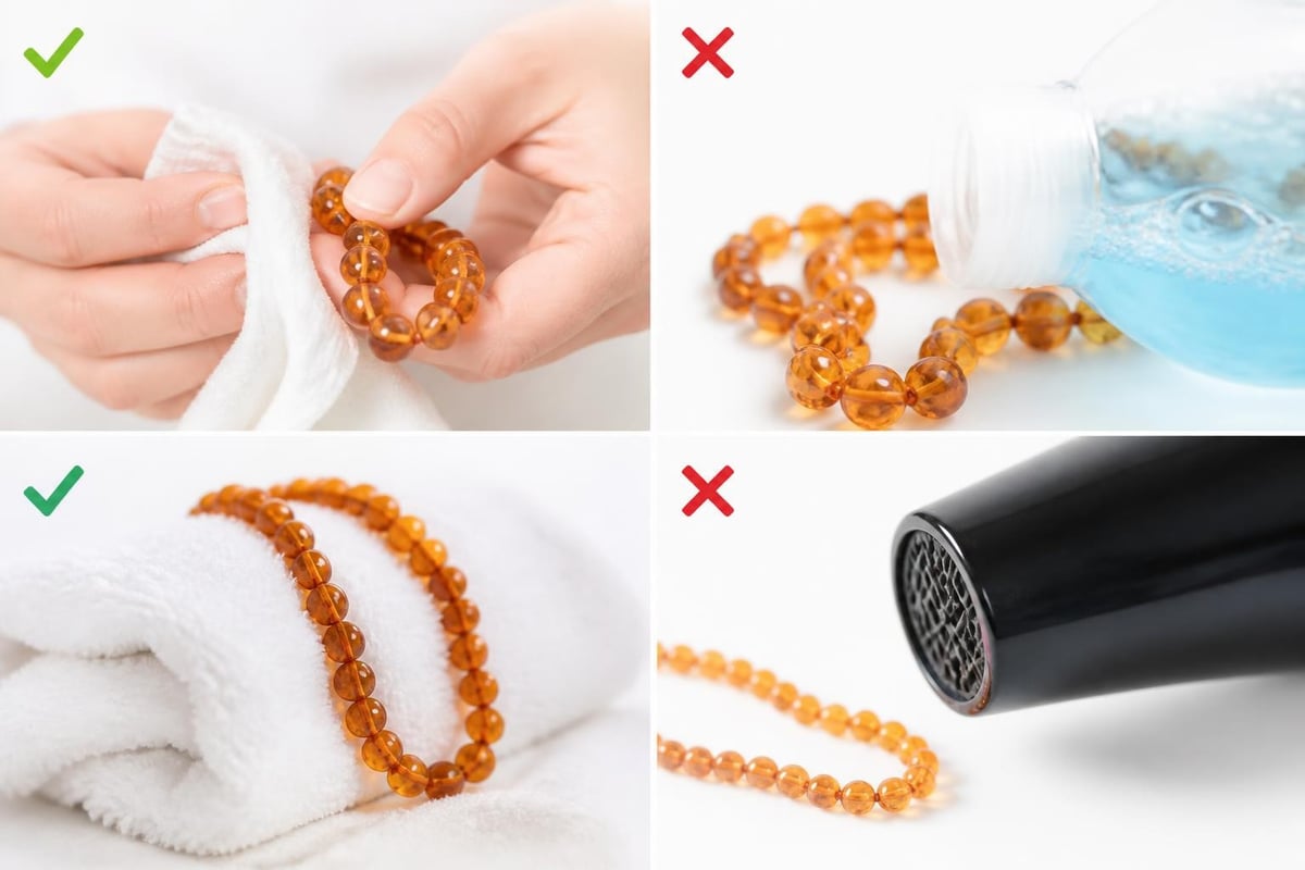 Proper amber care methods