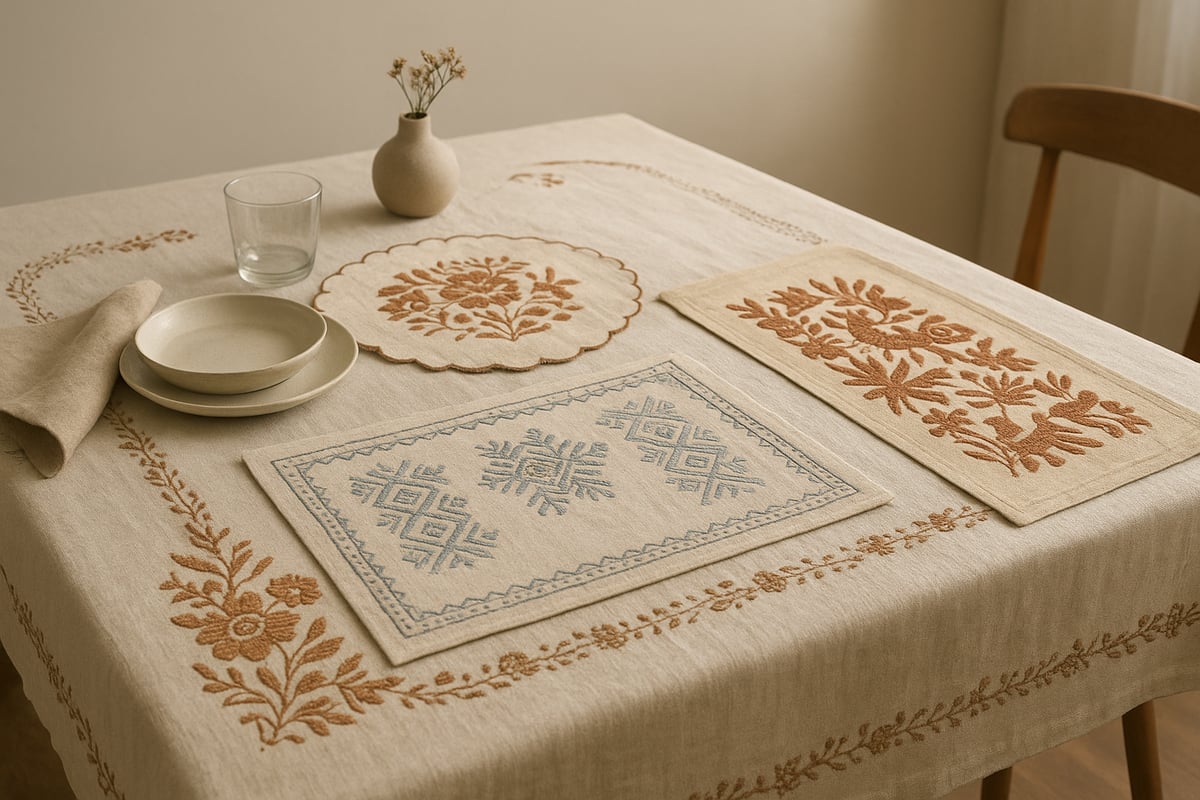 Tipos de Manteles Bordados a Mano y Técnicas Artesanales