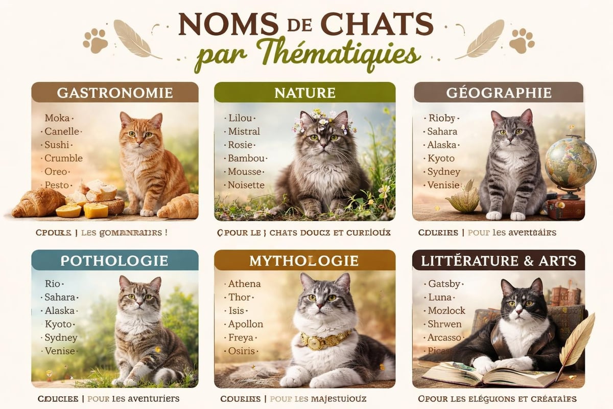 Pawtounes - Noms des Chats : Guide Complet pour 2026 - Catégories de noms de chats