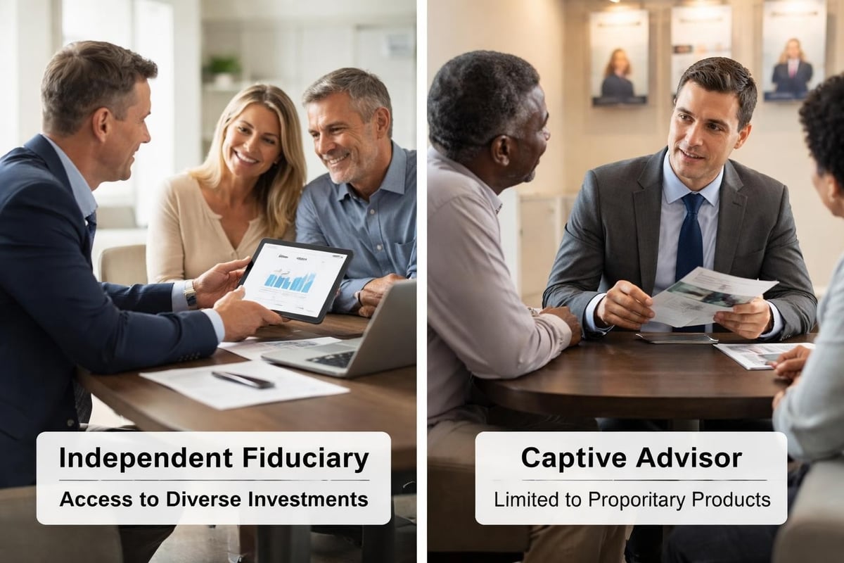 Independent vs captive advisor models