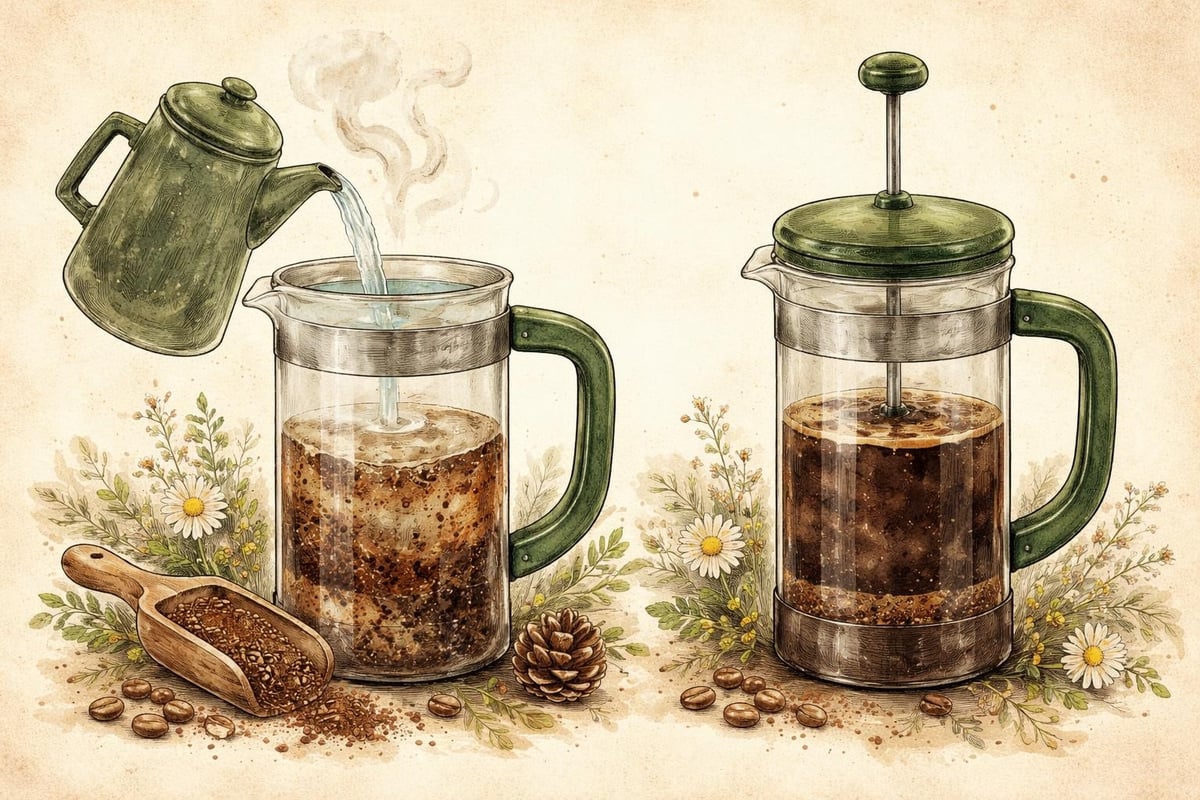 French press brewing mechanics
