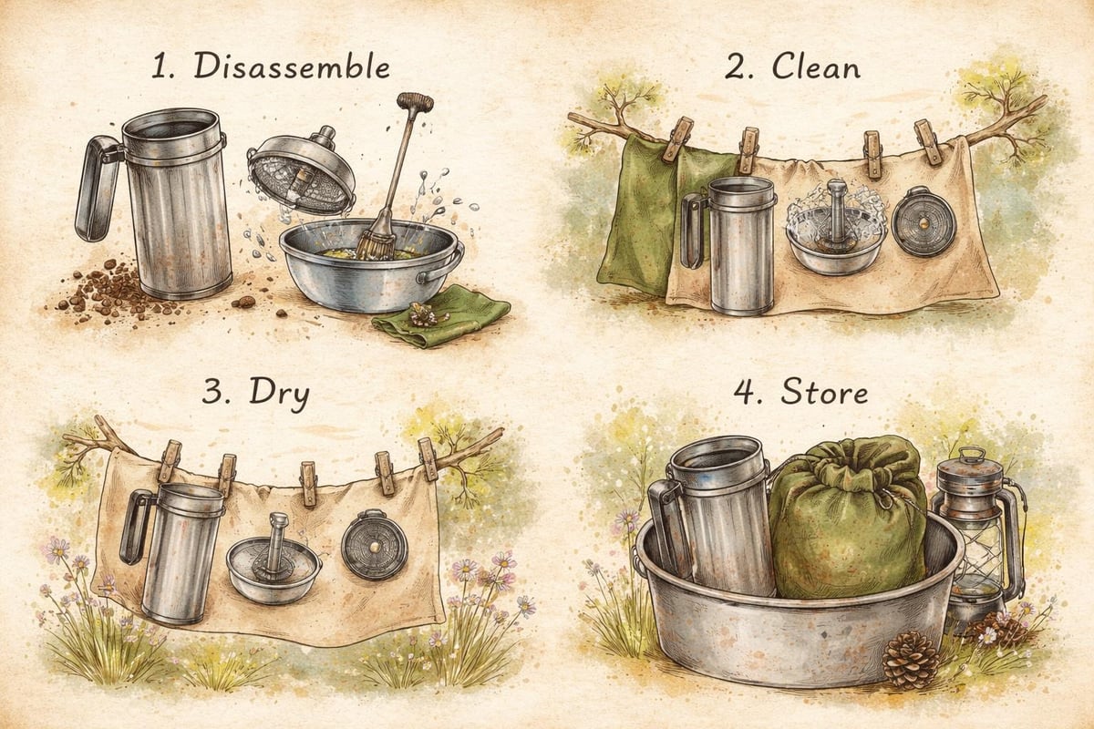 French press maintenance steps