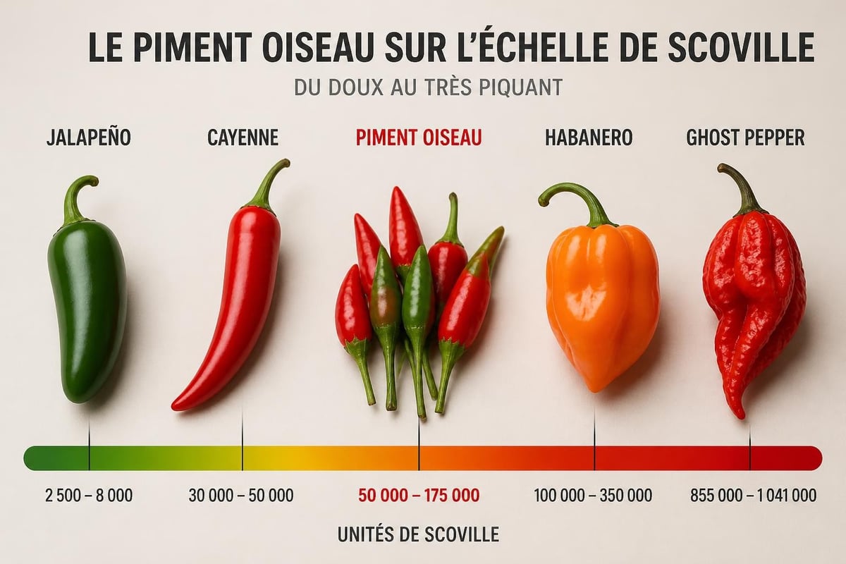 Échelle de Scoville du piment oiseau