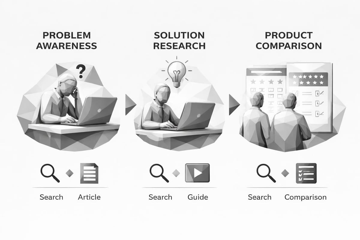 Software buyer journey stages