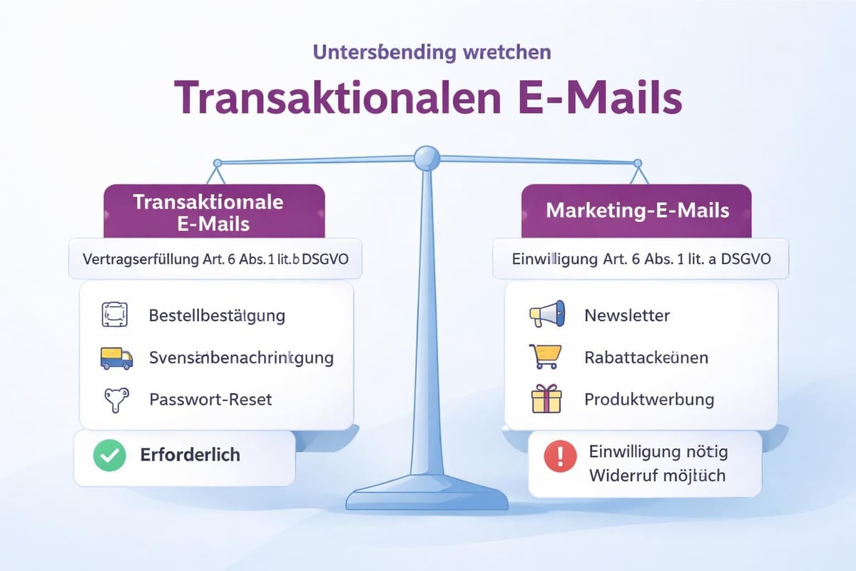 Rechtsgrundlagen für transaktionale E-Mails