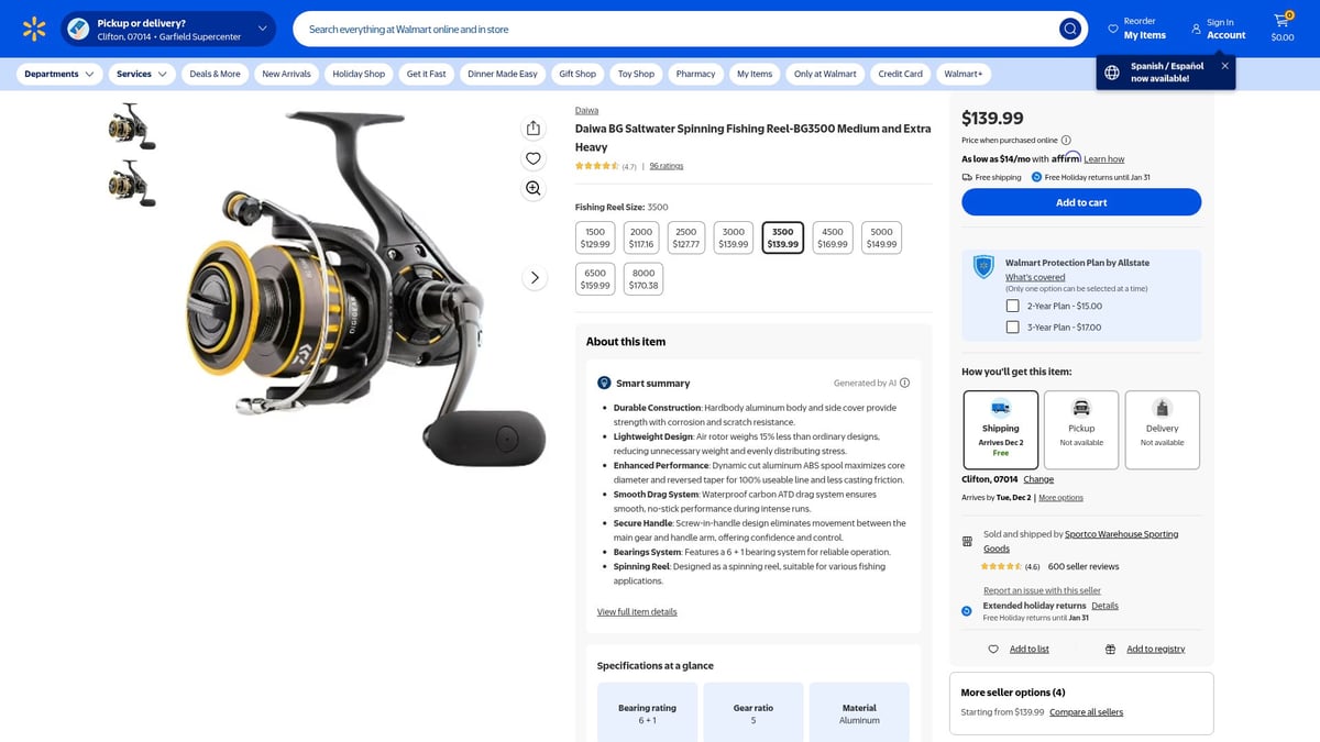 Top 7 Daiwa Reels for Anglers in 2026 - Daiwa BG Saltwater Spinning Reel-BG3500 Medium and Extra Heavy