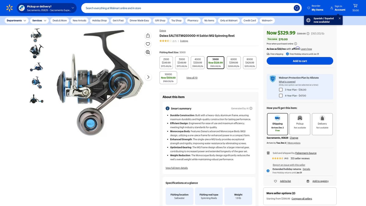 Top 7 Daiwa Reels for Anglers in 2026 - Daiwa SALTISTMQ5000D-H Saltist MQ Spinning Reel