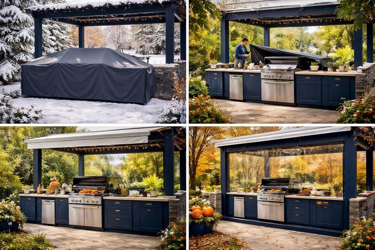 Year-round outdoor kitchen functionality