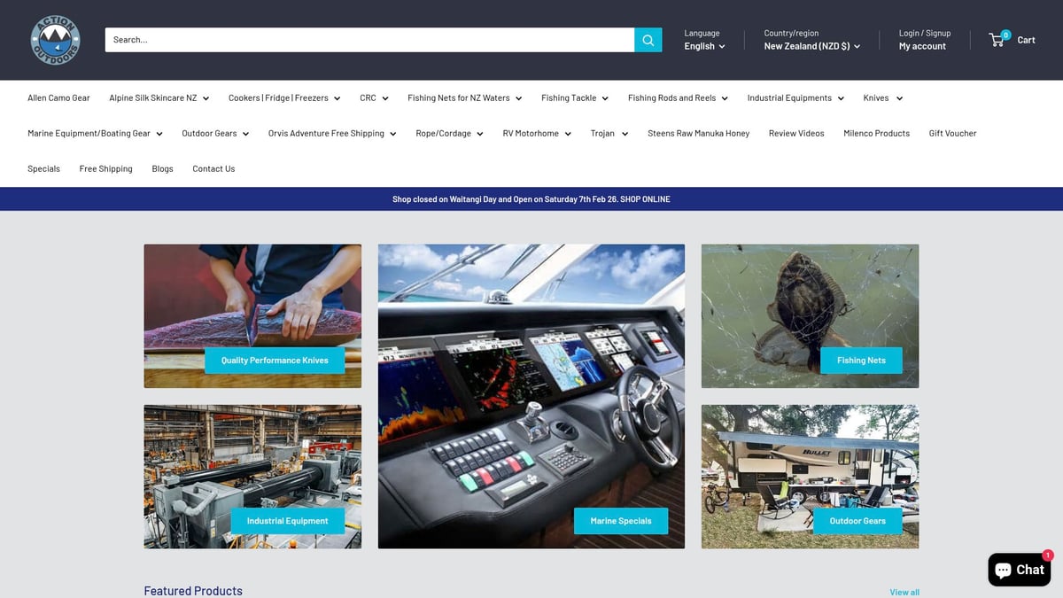 8 Essential Fishing Stores NZ Every Angler Should Visit in 2026 - Action Outdoors Ltd – The Ultimate One-Stop Fishing & Marine Shop