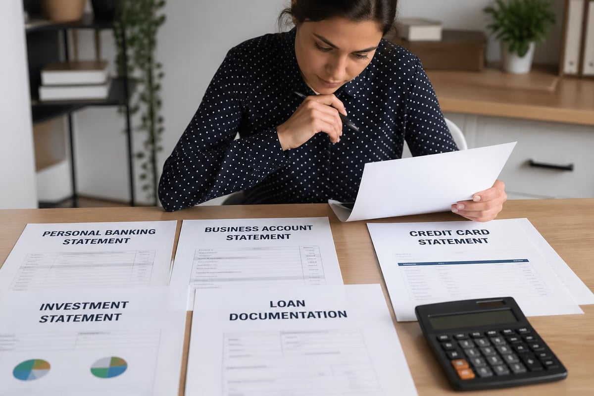 Financial request statement categories