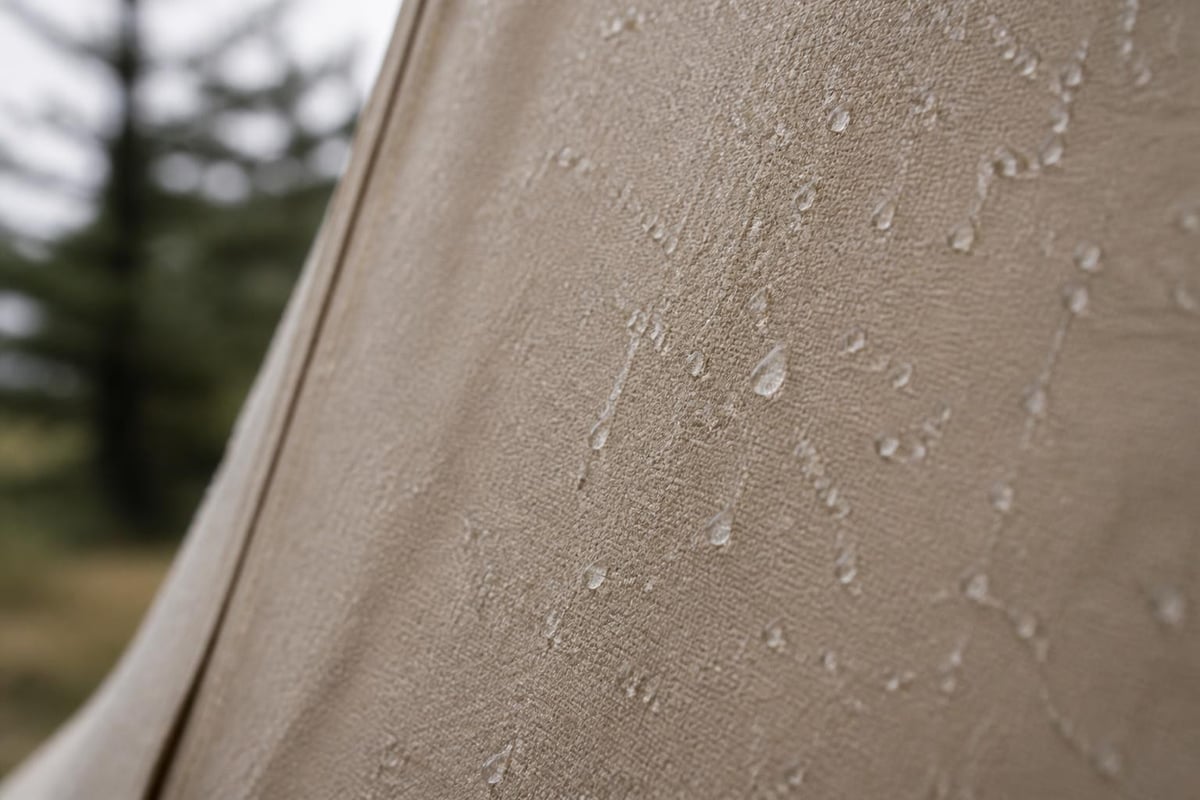 Canvas fiber waterproofing process