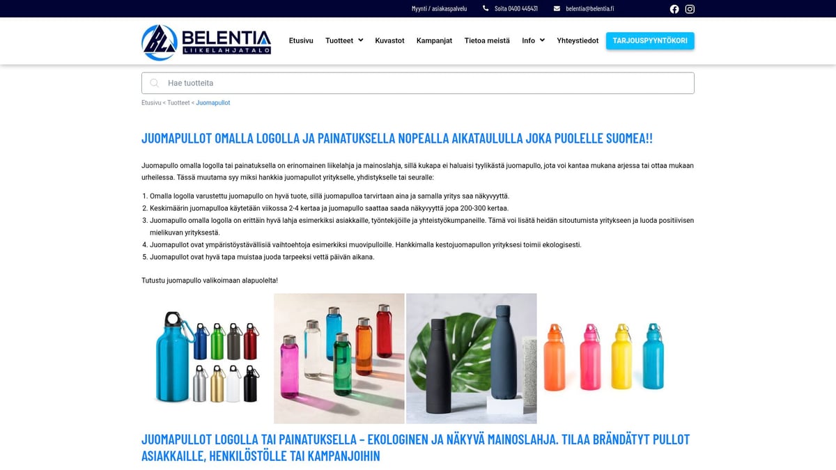 7 Ideaa: Mainoslahjat Omalla Logolla Vuodelle 2026 - Juomapullo omalla logolla – terveellistä näkyvyyttä