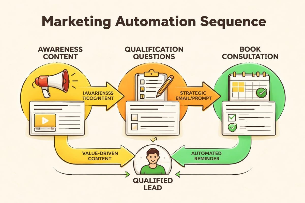 CRM automation messaging flow