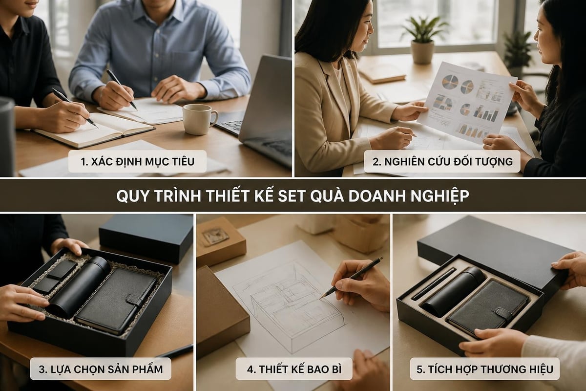 Quy trình thiết kế set quà tặng