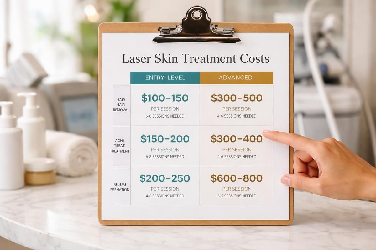 Laser treatment pricing structure