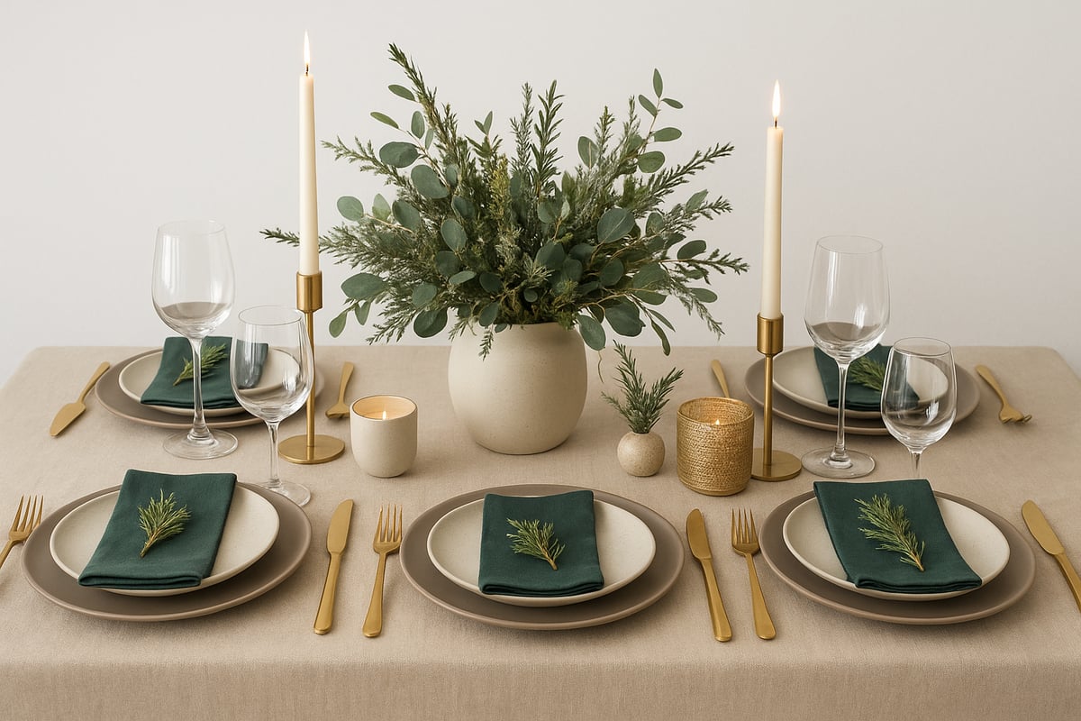 Tendencias de Colores para Mesas de Navidad en 2025