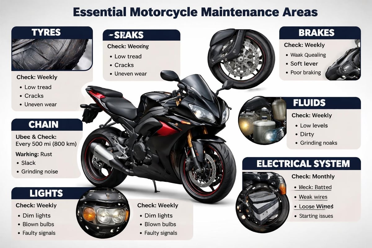 Motorcycle maintenance checklist