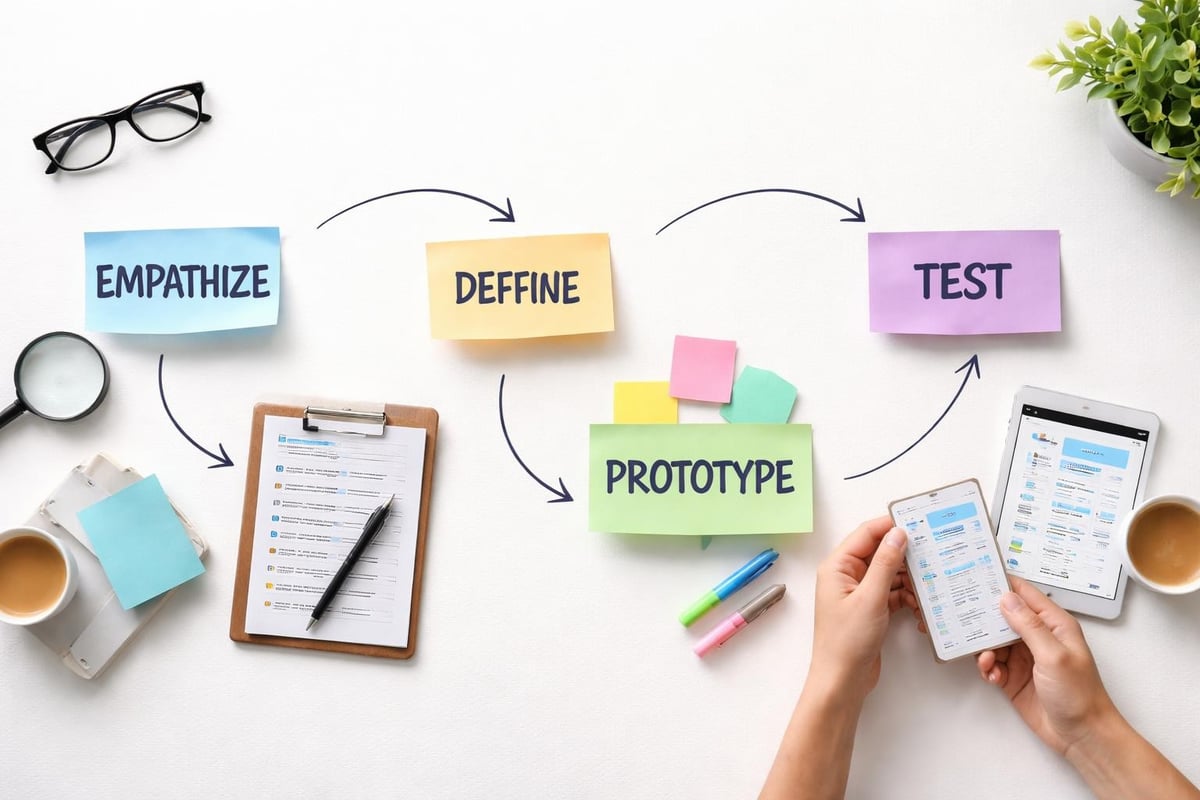 Design thinking five-phase framework