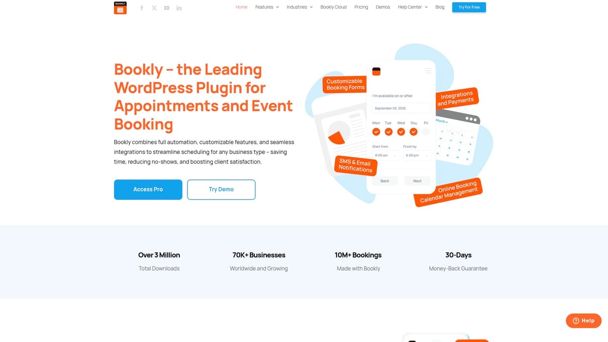 9 Essential WordPress Booking and Payment Plugin Picks for 2026 - Bookly PRO