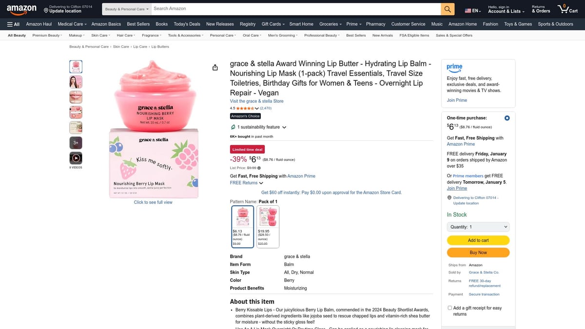 Top 7 Best Lip Butter Picks for Soft, Smooth Lips in 2026 - grace & stella Award Winning Lip Butter – Best for Travel and Gifting