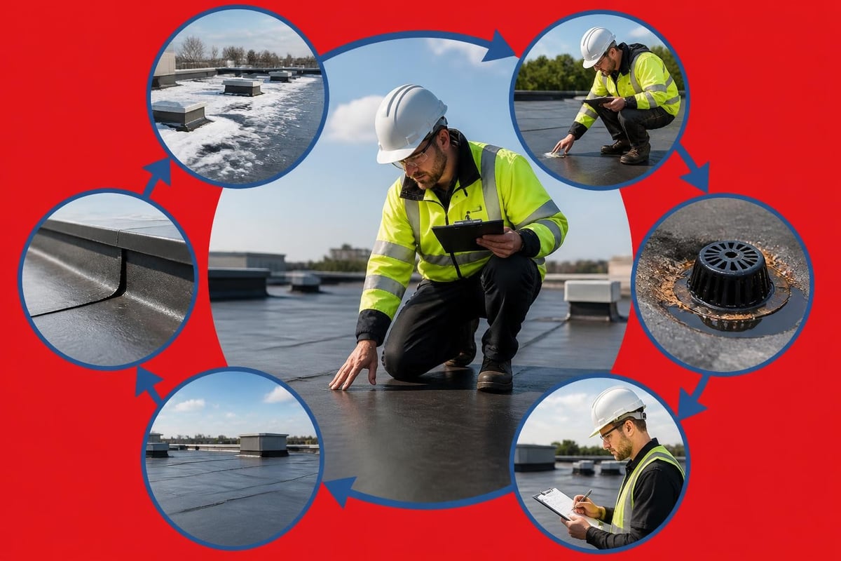 Flat roof maintenance checklist