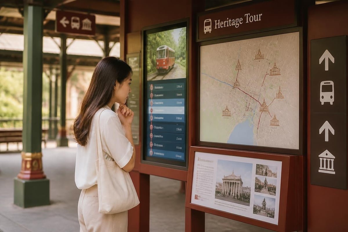 Tour bus stop information systems