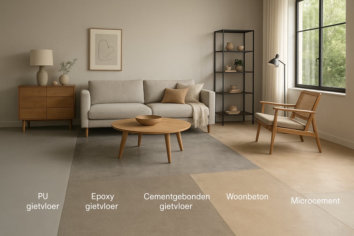 Soorten gietvloeren voor de woonkamer