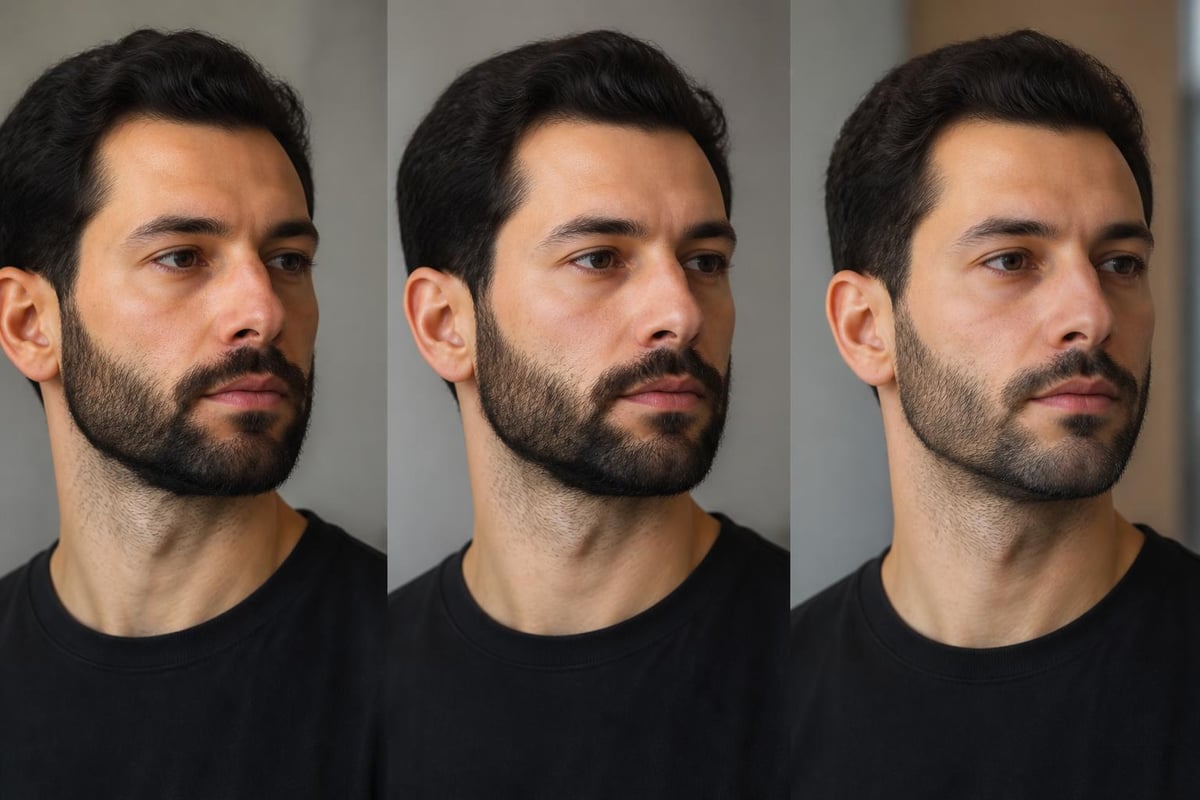 Beard hair growth phases
